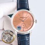 Vacheron Constantin Patrimony Series Rose Gold Dial High-quality Leather Strap
